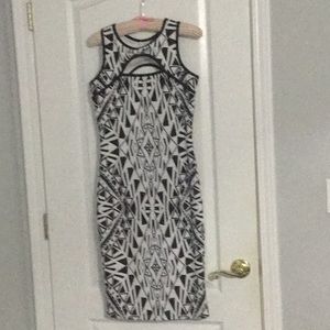Black and White Patterned Dress